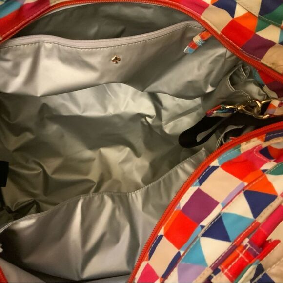 Kate Spade multi color purse baby diaper bag multi use tote washable Microfiber - Picture 11 of 14